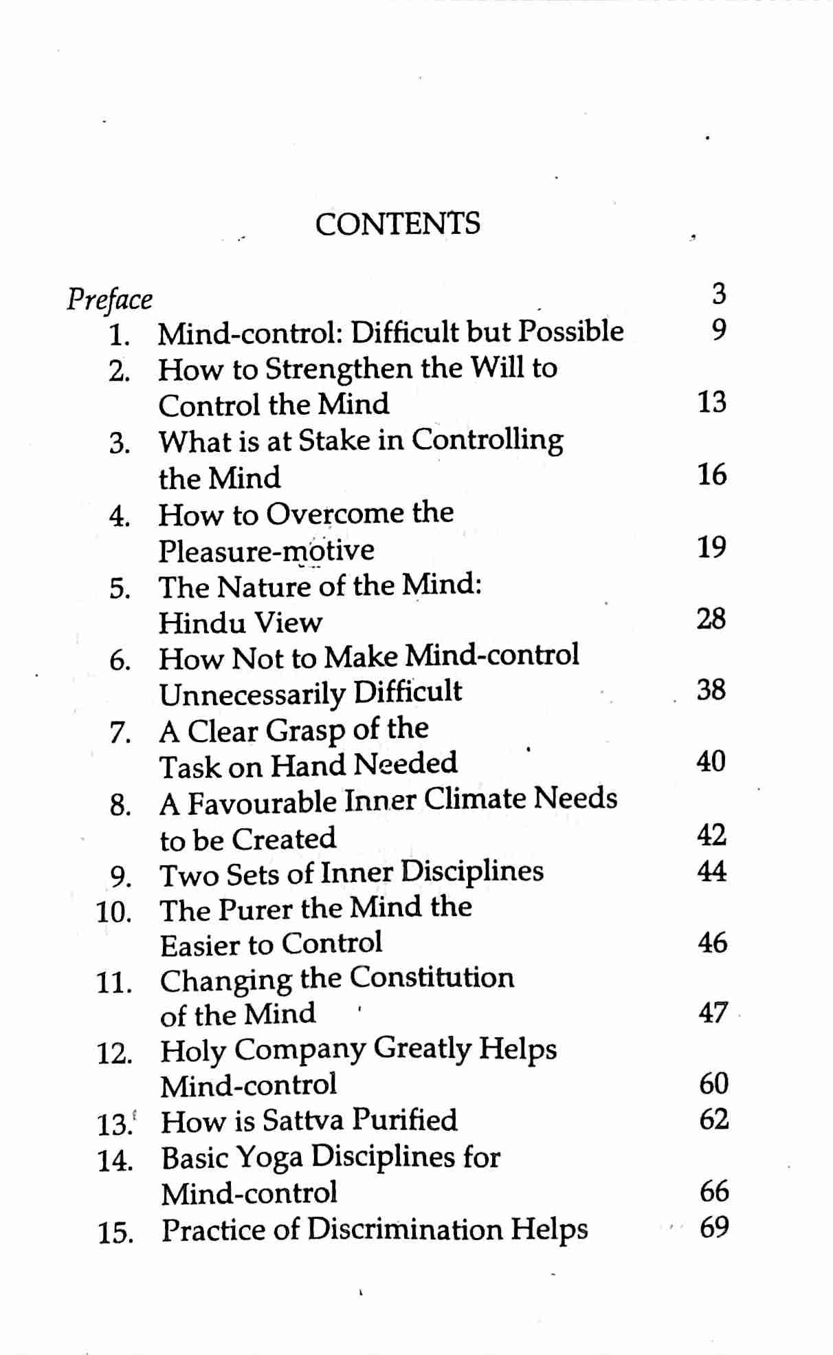 MIND AND ITS CONTROL -E-30