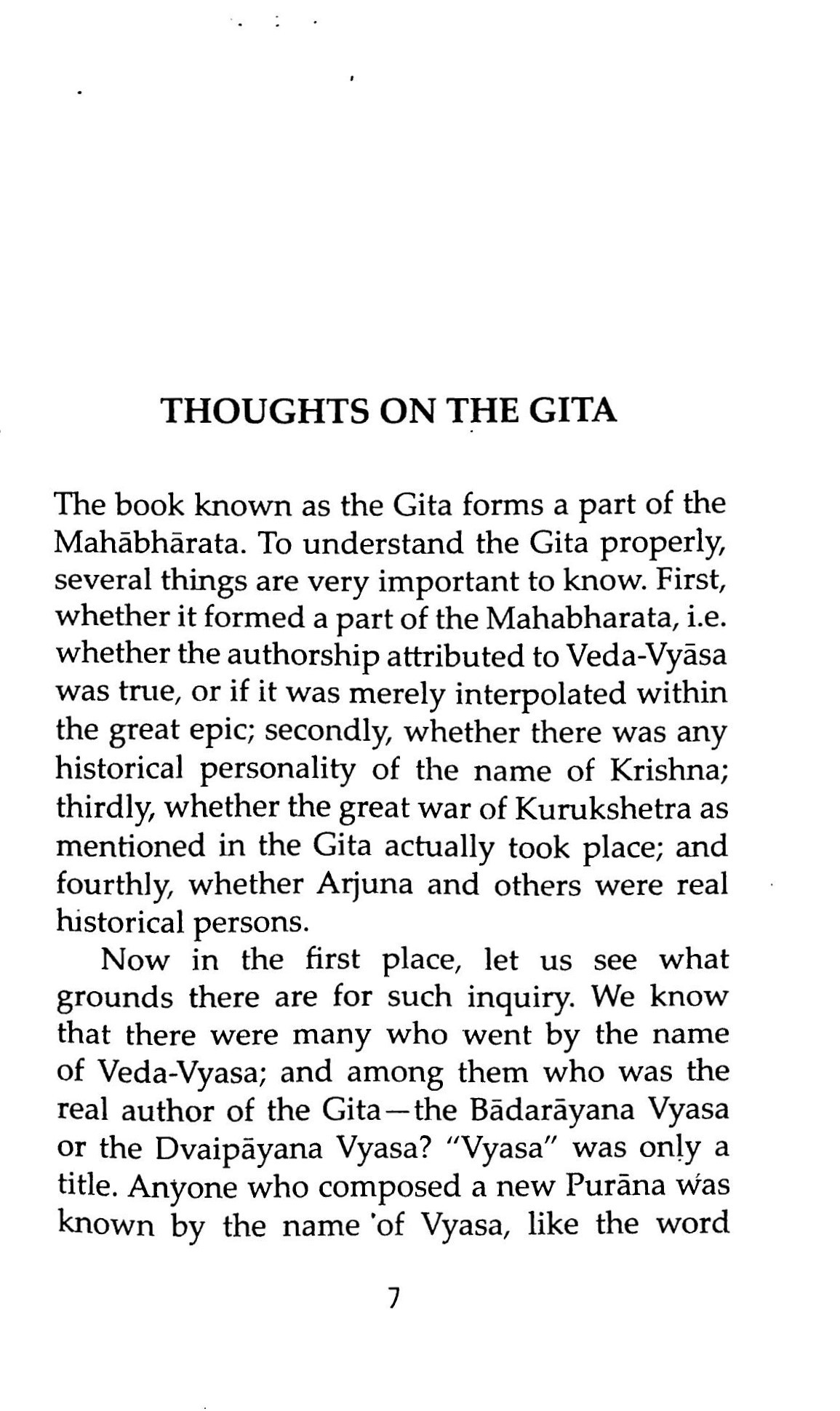 THOUGHTS ON THE GITA -E-25 THOUGHTS ON THE GITA -E-25
