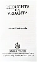 THOUGHTS ON VEDANTA -E-22