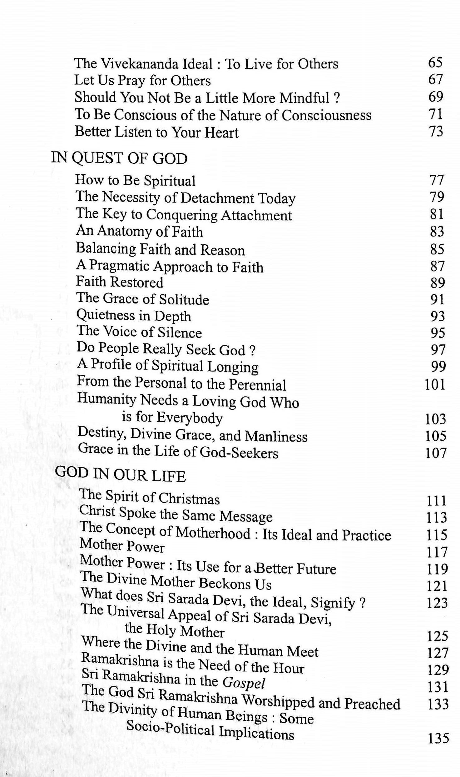 IN SEARCH OF SPIRITUAL VALUES E-60 IN SEARCH OF SPIRITUAL VALUES E-60
